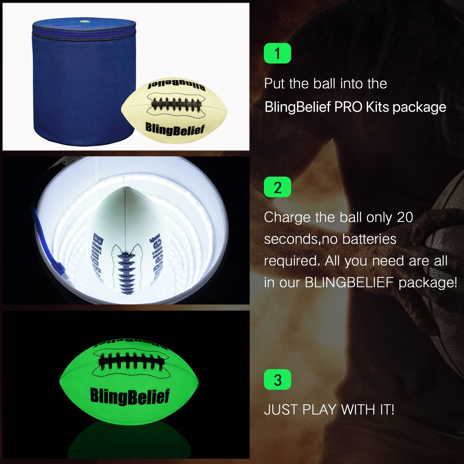 glow in the dark football