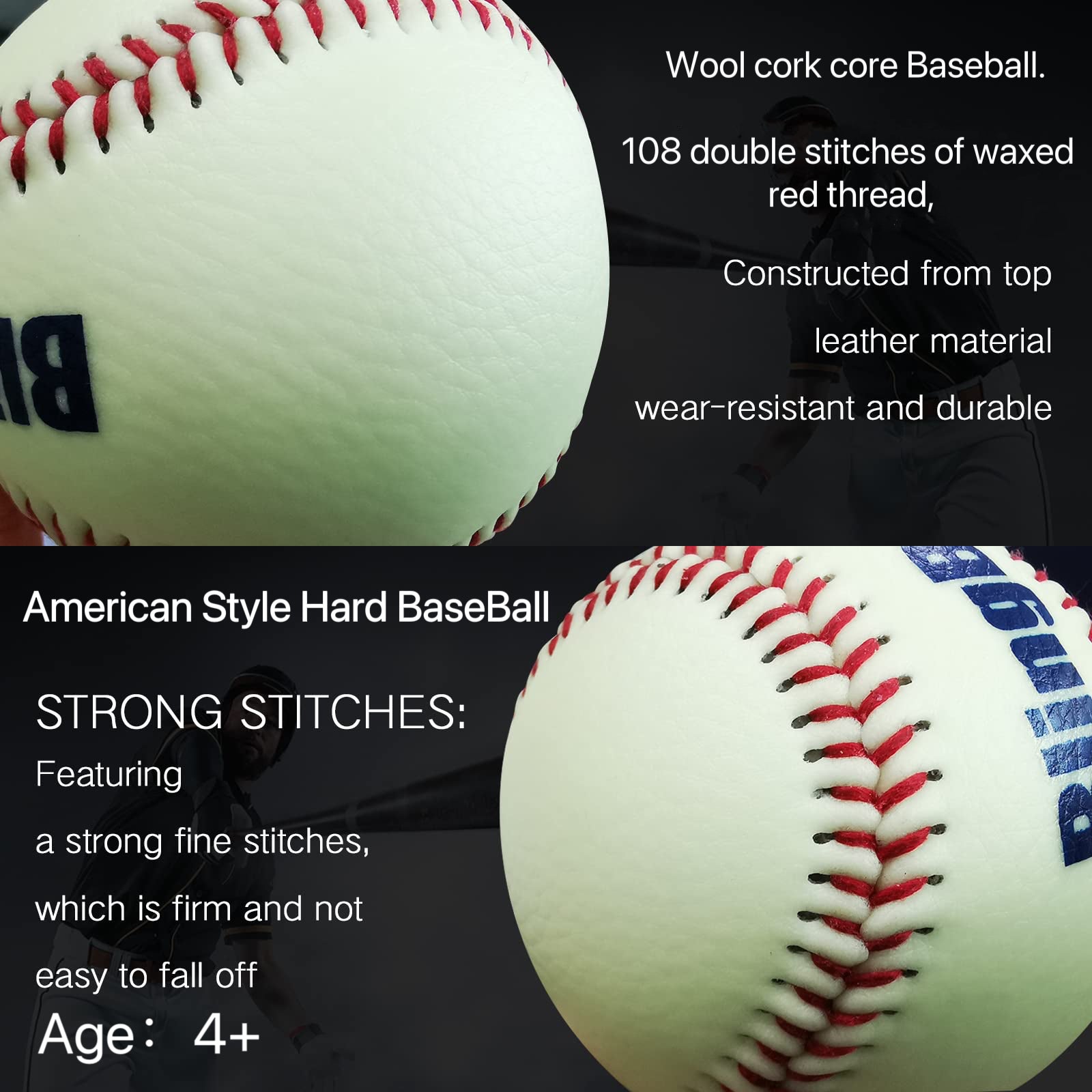 glow American Style Hard baseball